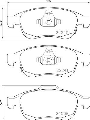Klocki hamulcowe przednie tarczowe Brembo P23165 cena, od 36,60 USD
