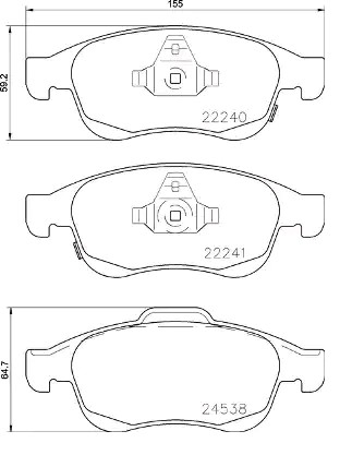 Klocki hamulcowe przednie tarczowe Brembo P23165