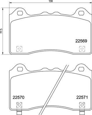 P24202 Brembo Klocki hamulcowe przednie tarczowe