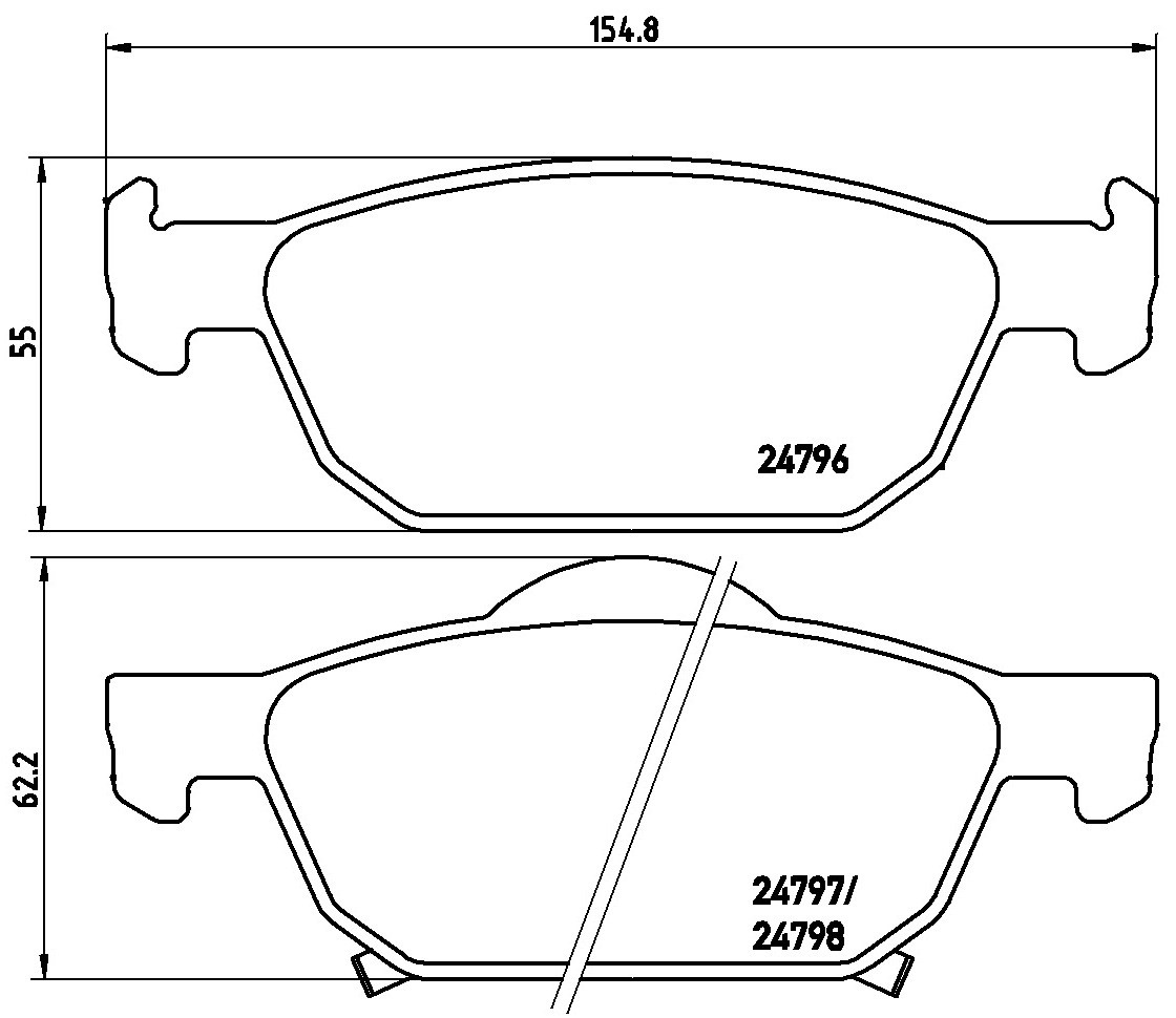 Do koszyka P28044X Brembo Klocki hamulcowe przednie tarczowe