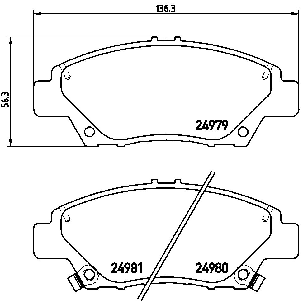 Do koszyka P28050X Brembo Klocki hamulcowe przednie tarczowe