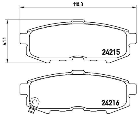 Do koszyka P49042 Brembo Okładziny (klocki) do hamulców tarczowych tylne