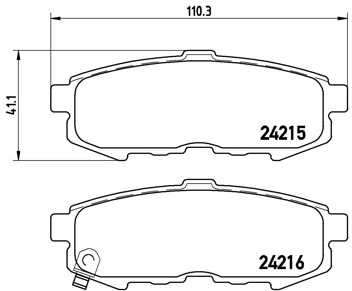 Okładziny (klocki) do hamulców tarczowych tylne Brembo P49042 cena, od 31,71 USD