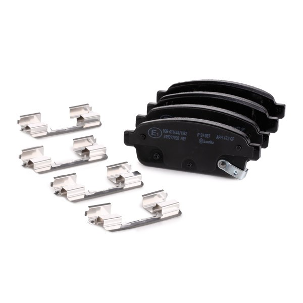 Okładziny (klocki) do hamulców tarczowych tylne Brembo P59087 cena, od 24,91 USD