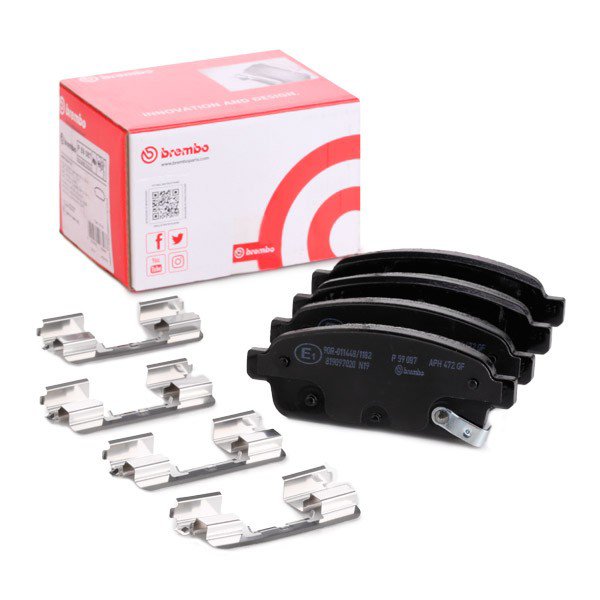 Okładziny (klocki) do hamulców tarczowych tylne P59087 Brembo