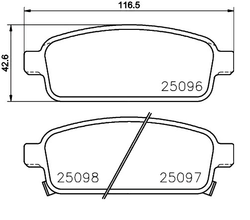 Okładziny (klocki) do hamulców tarczowych tylne Brembo P59087