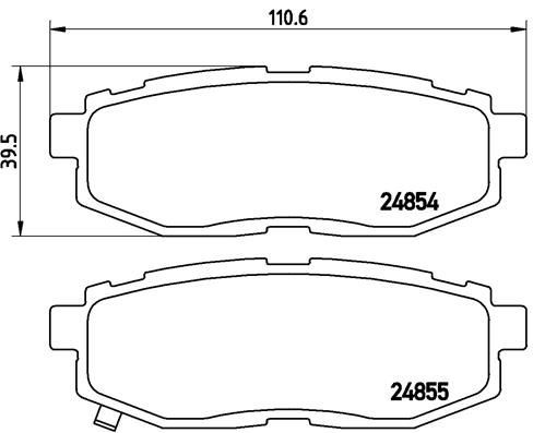 Okładziny (klocki) do hamulców tarczowych tylne Brembo P78018 cena, od 24,59 USD