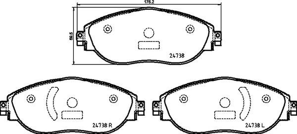 Do koszyka P85166 Brembo Klocki hamulcowe przednie tarczowe