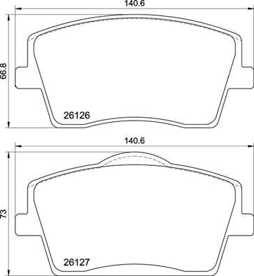 Klocki hamulcowe przednie tarczowe Brembo P86031