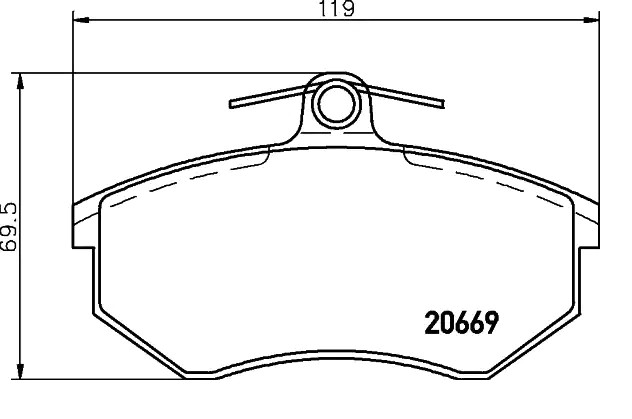 Do koszyka 5810144000S Hyundai/Kia Klocki hamulcowe przednie tarczowe