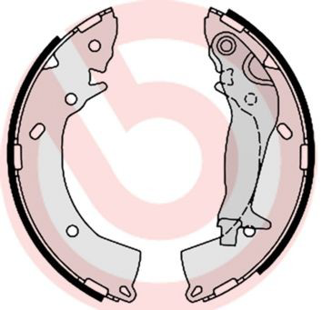 Do koszyka S30519 Brembo Klocki hamulcowe tylne bębnowe
