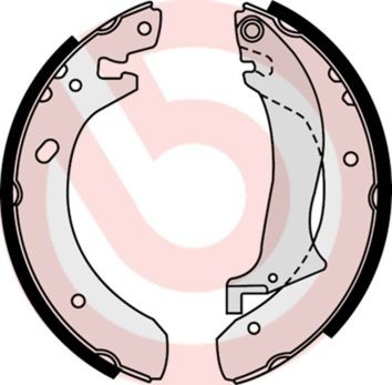 S44504 Brembo Klocki hamulcowe tylne bębnowe