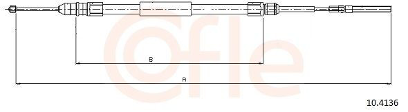 Linka hamulca ręcznego tylna lewa Cofle 104136 cena, od 15,61 USD