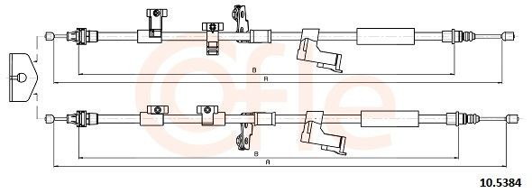 Linka hamulca ręcznego tylna prawa/lewa AV612A603BH Ford