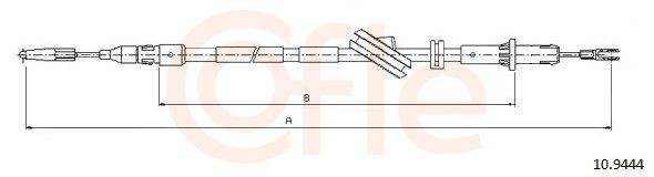 Linka hamulca ręcznego tylna prawa Cofle 109444 cena, od 21,23 USD