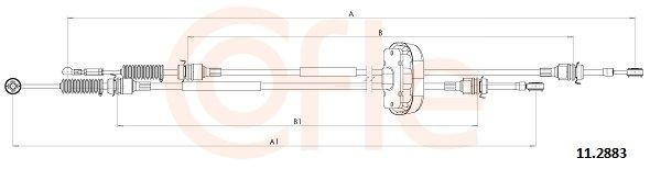 Linka dźwigni zmiany biegów podwójna 3444500Q0C Nissan/Infiniti