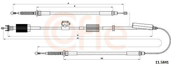 Zestaw linki hamulca ręcznego General Motors 13345254