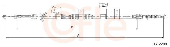 Linka hamulca ręcznego tylna lewa 4820A559 Mitsubishi