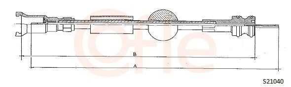 Do koszyka Linka prędkościomierza Peugeot 205 I 741A, C