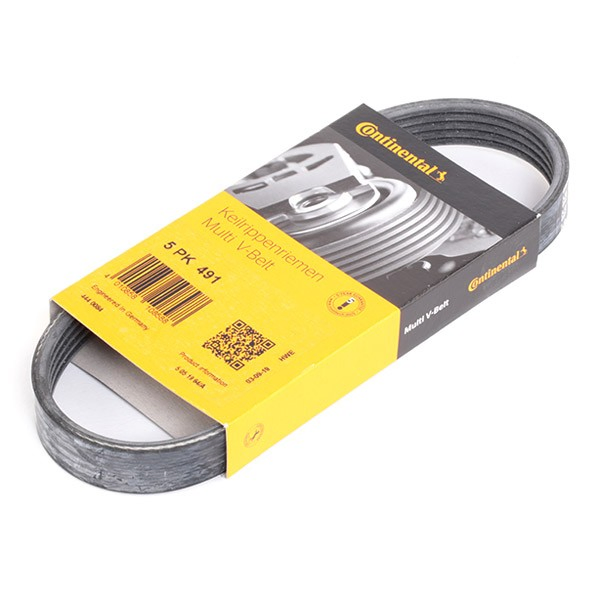 Pas napędowy mechanizmów Continental/Siemens 5PK491 cena, od 12,42 USD