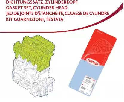 418249P Corteco Zestaw uszczelek silnika górny