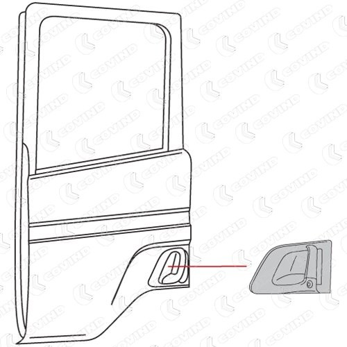 Klamka drzwi przednich zewnętrzna lewa Scania 013064092 cena, od 37,46 USD
