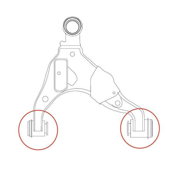 GV0371 CTR Silentblock przedniego wahacza górnego