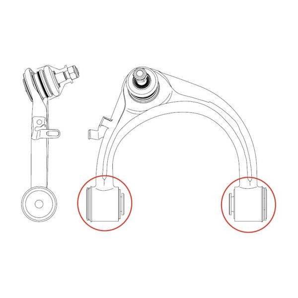 Do koszyka GV0400 CTR Silentblock przedniego wahacza górnego