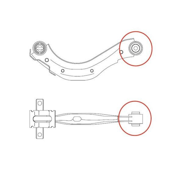 Do koszyka GV0423 CTR Silentblock wahacza tylnego górnego