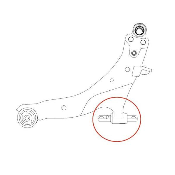 Silentblock przedniego wahacza dolnego GV0439 CTR