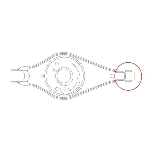 Silentblock wahacza tylnego dolnego GV0551 CTR