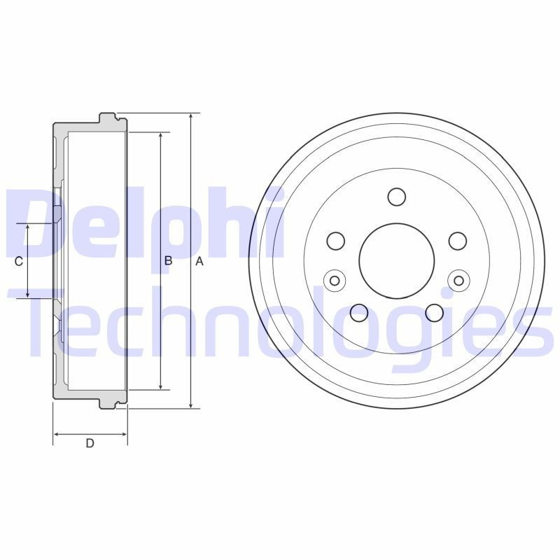 Bęben hamulcowy tylny Delphi BF597 cena, od 63,23 USD