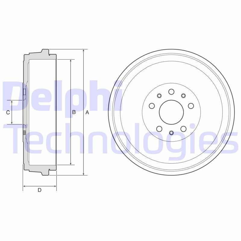 Bęben hamulcowy tylny BF629 Delphi
