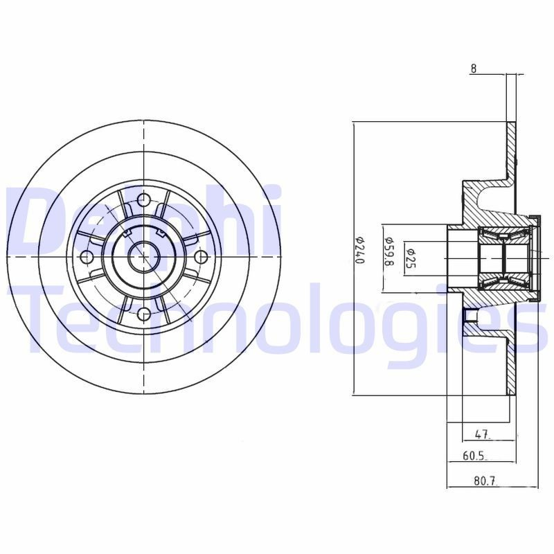 Tarcza hamulcowa tylna Delphi BG9028RS cena, od 48,08 USD