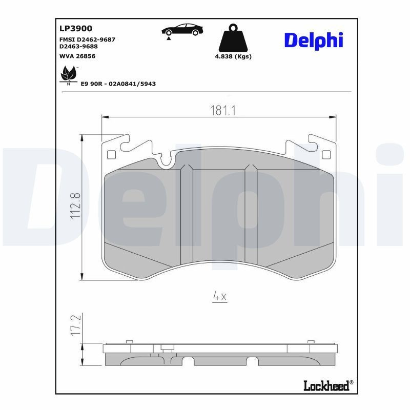 Do koszyka Klocki hamulcowe przednie tarczowe Land Rover Range Rover SPORT III L461
