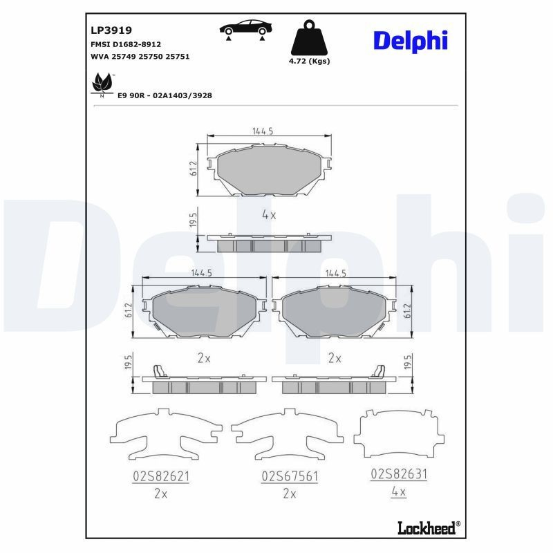Klocki hamulcowe przednie tarczowe ML224649 Mitsubishi