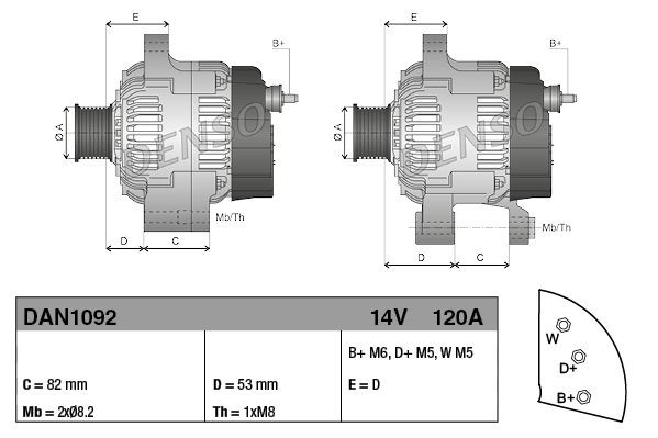 Alternator Denso DAN1092