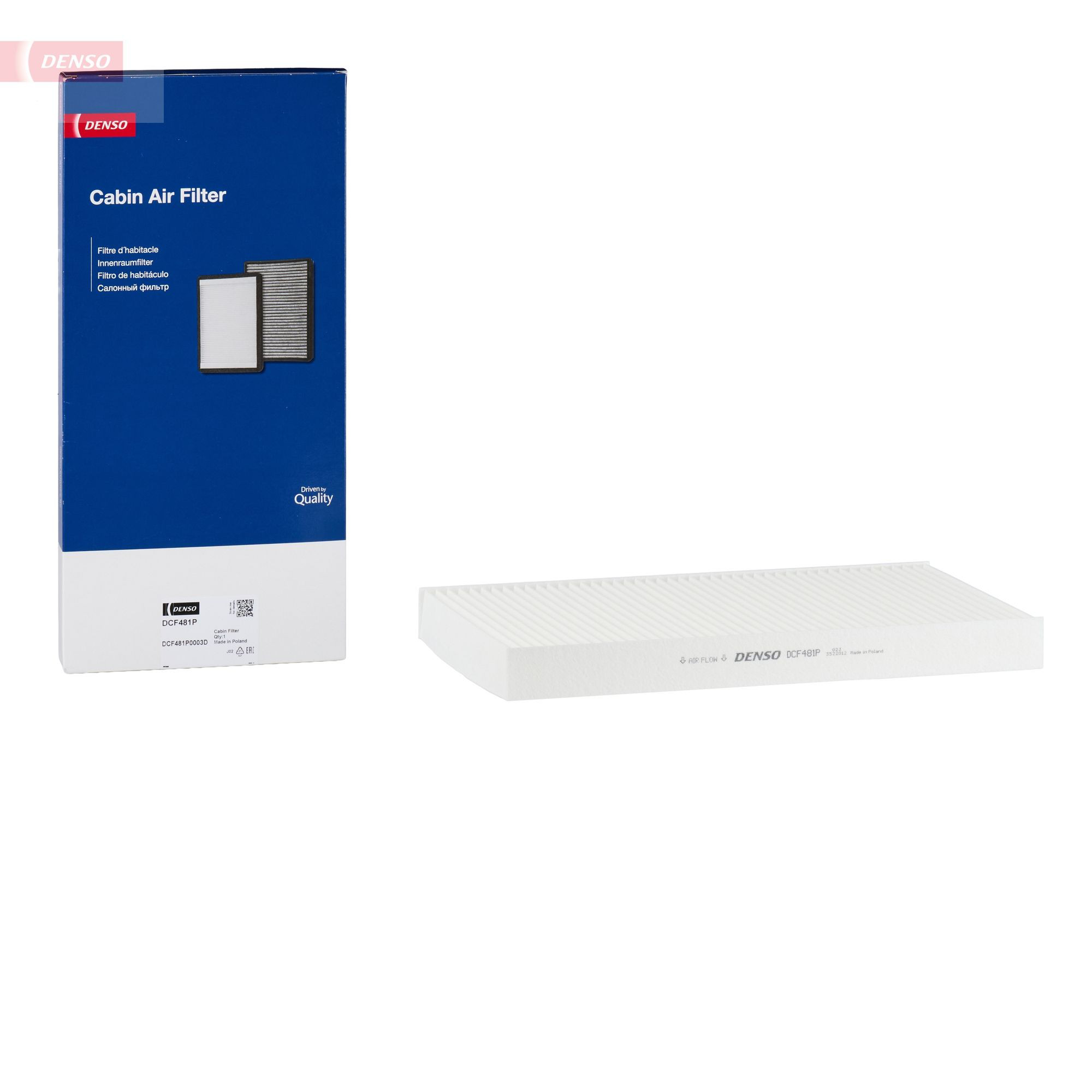 Do koszyka DCF481P Denso Filtr kabiny