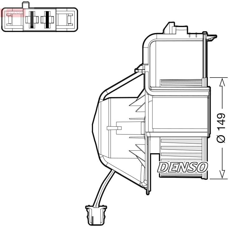 DEA05007 Denso Silniczek wentylatora nagrzewnicy (ogrzewacza wnętrza)