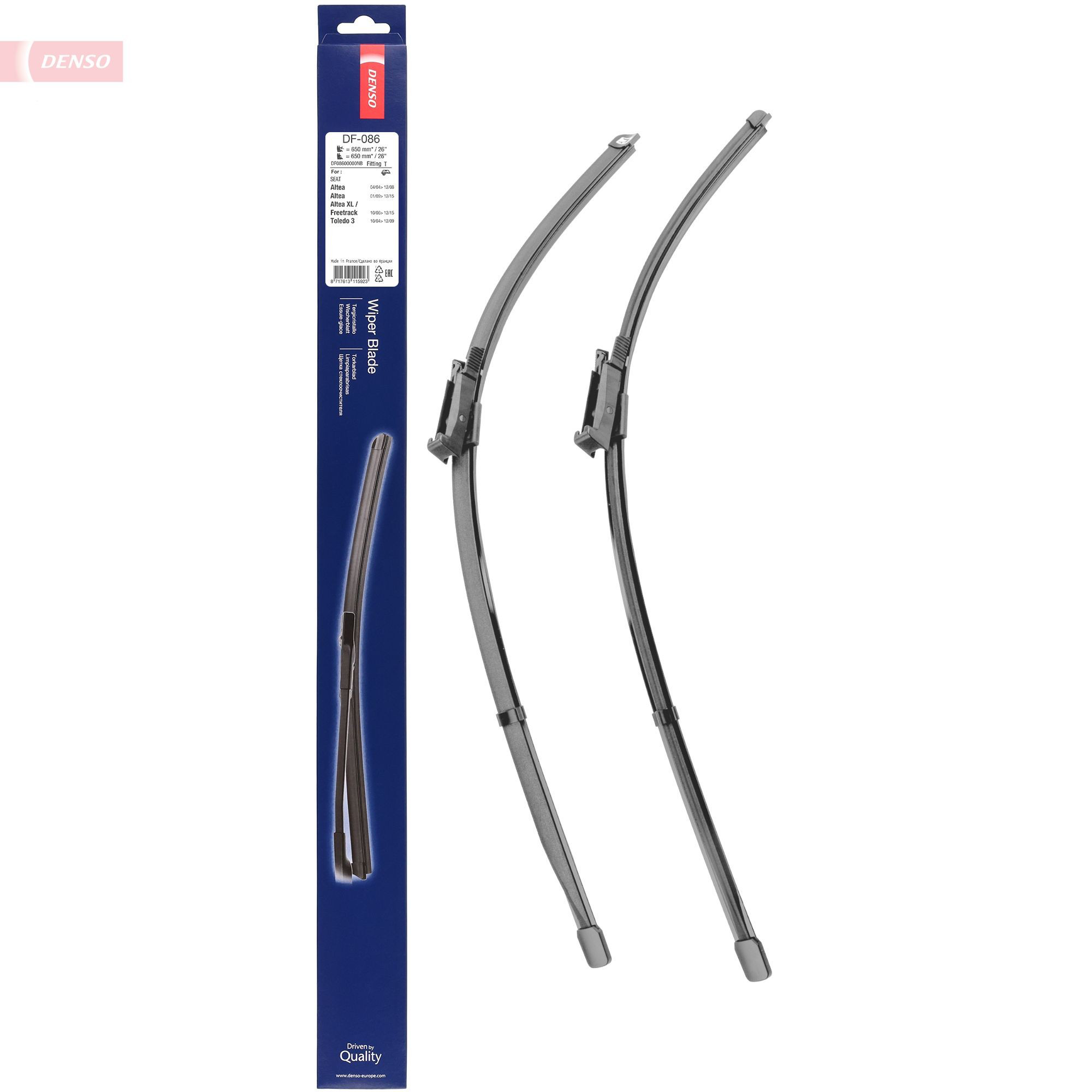 Pióro wycieraczki szyby przedniej kierowcy Denso DF086 cena, od 46,63 USD