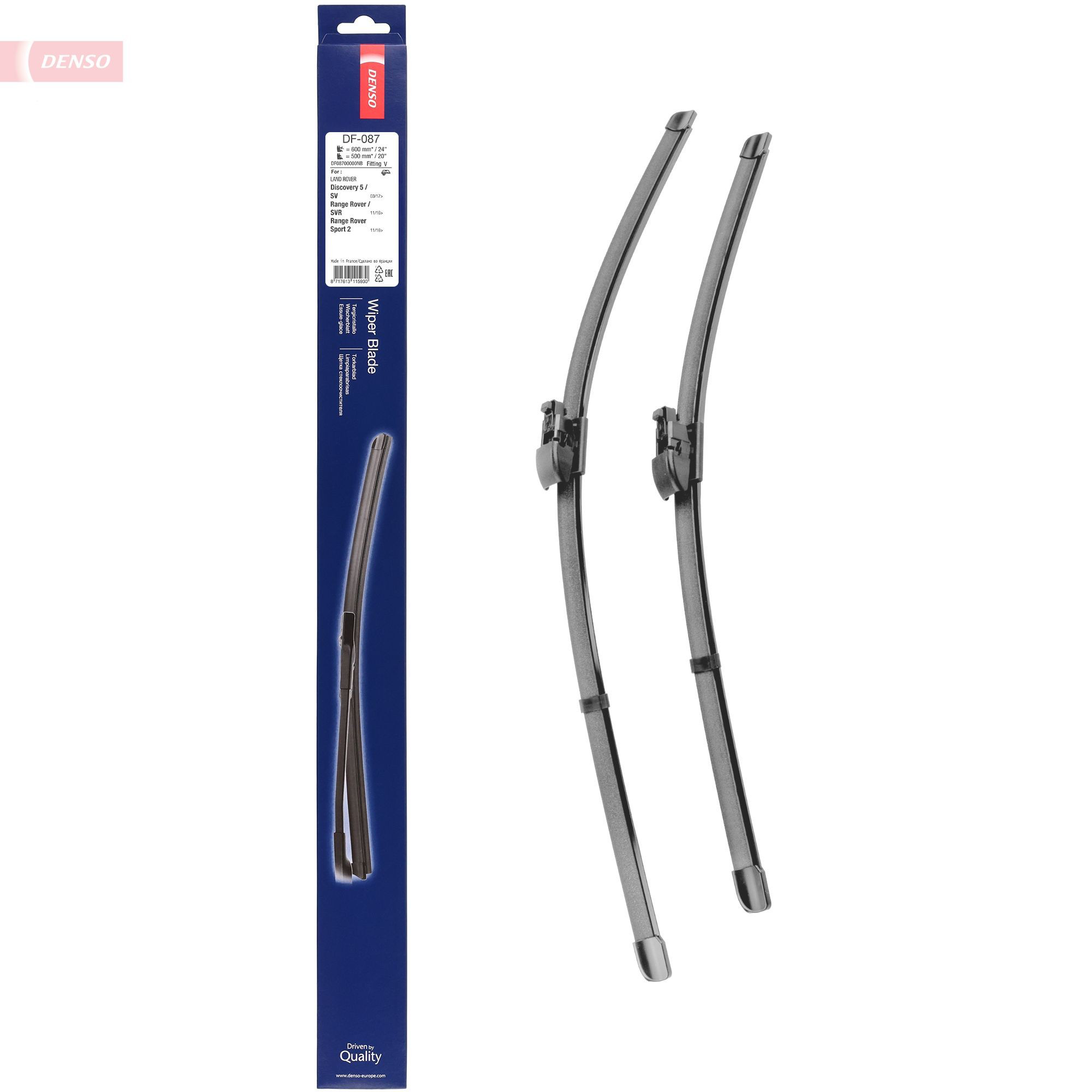 Pióro wycieraczki szyby przedniej, zestaw (2 szt.) Denso DF087 cena, od 35,55 USD