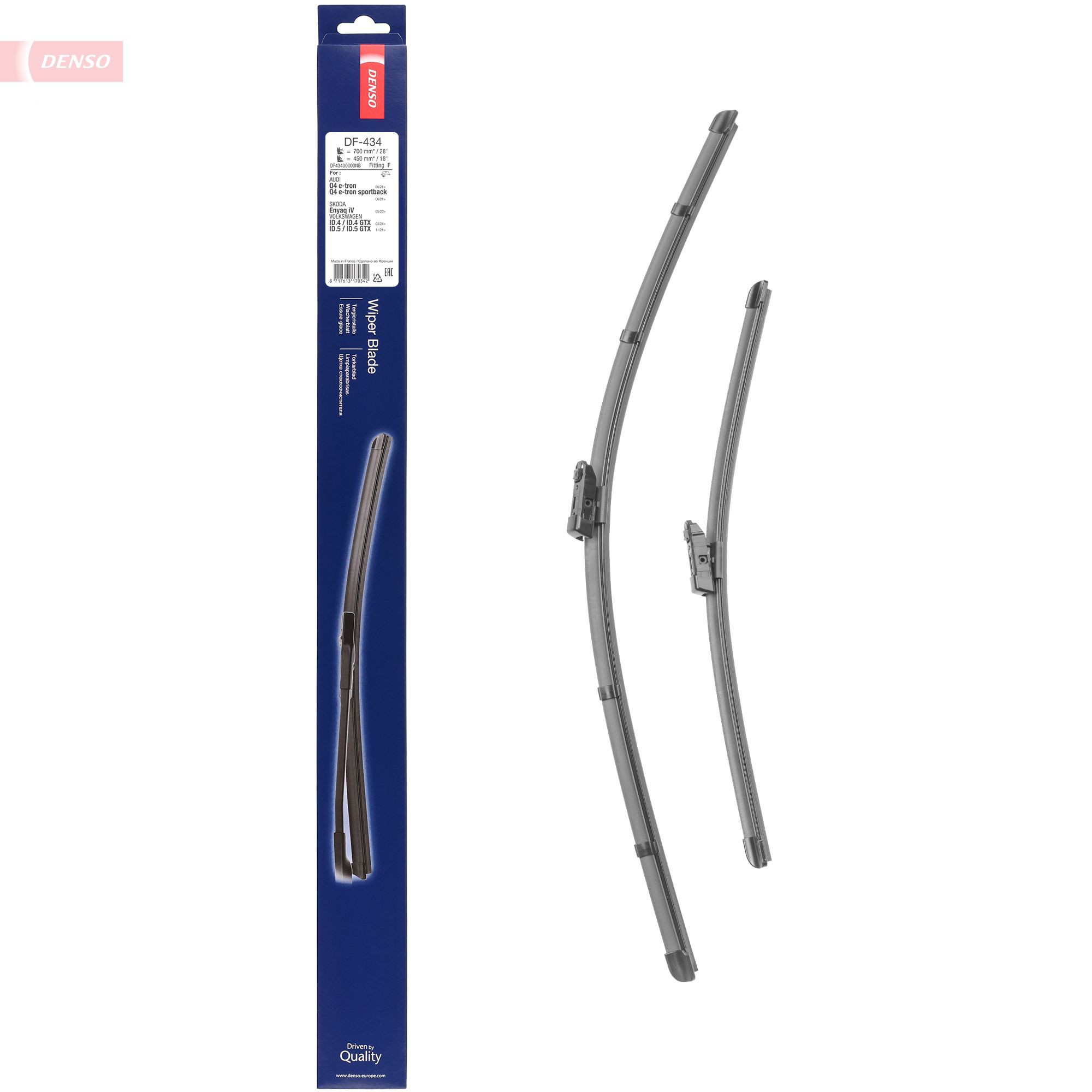 Pióro wycieraczki szyby przedniej, zestaw (2 szt.) Denso DF434 cena, od 33,27 USD
