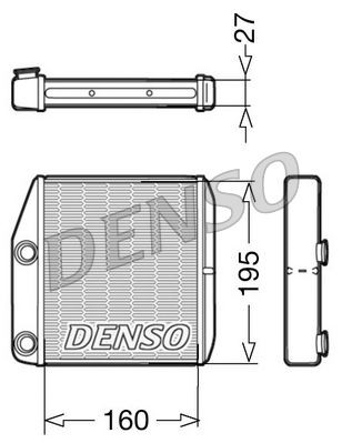 DRR09075 Denso Chłodnica nagrzewnicy (ogrzewacza)