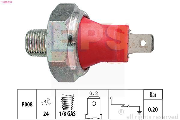 Do koszyka Czujnik ciśnienia oleju Mitsubishi Lancer IV C6A, C7A