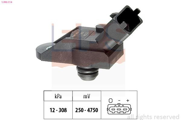 Czujnik ciśnienia w kolektorze ssącym, MAP General Motors 24420761 cena, od 25,67 USD