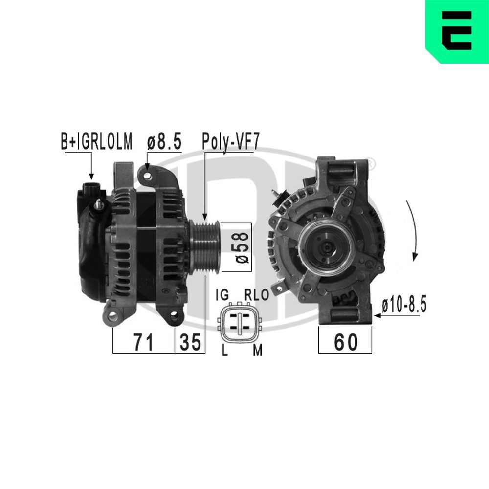 Do koszyka Alternator Lexus IS  E2