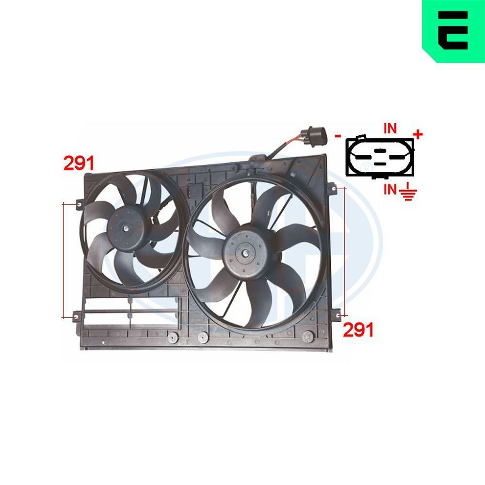 352035 ERA Wentylator elektryczny układu chłodzenia kompletny (silnik+wirnik)