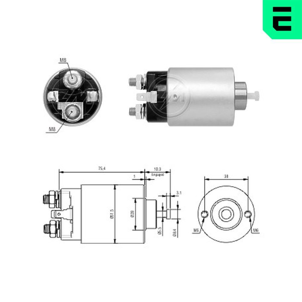 Elektromagnes rozrusznika ERA ZM6698 cena, od 36,17 USD