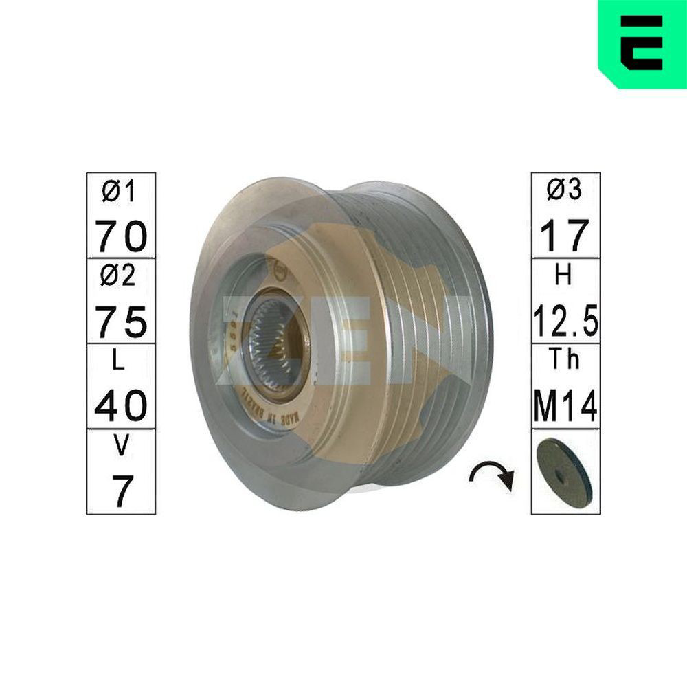 Do koszyka ZN5591 ERA Koło pasowe alternatora