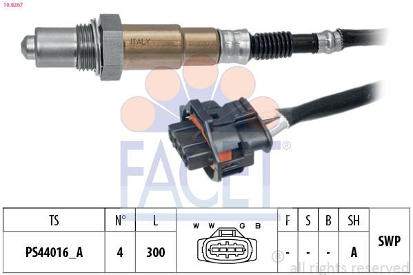 108267 Facet Sonda lambda czujnik tlenu po katalizatorze